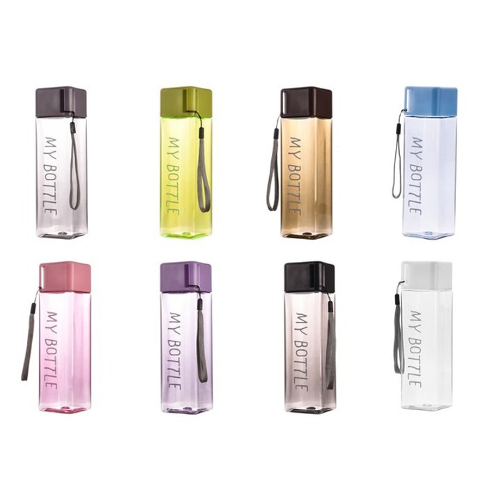 My Bottle Bening Warna Segi Atau Petak Atau Botol Minum Kotak 500 ml my botol petak my botol minum