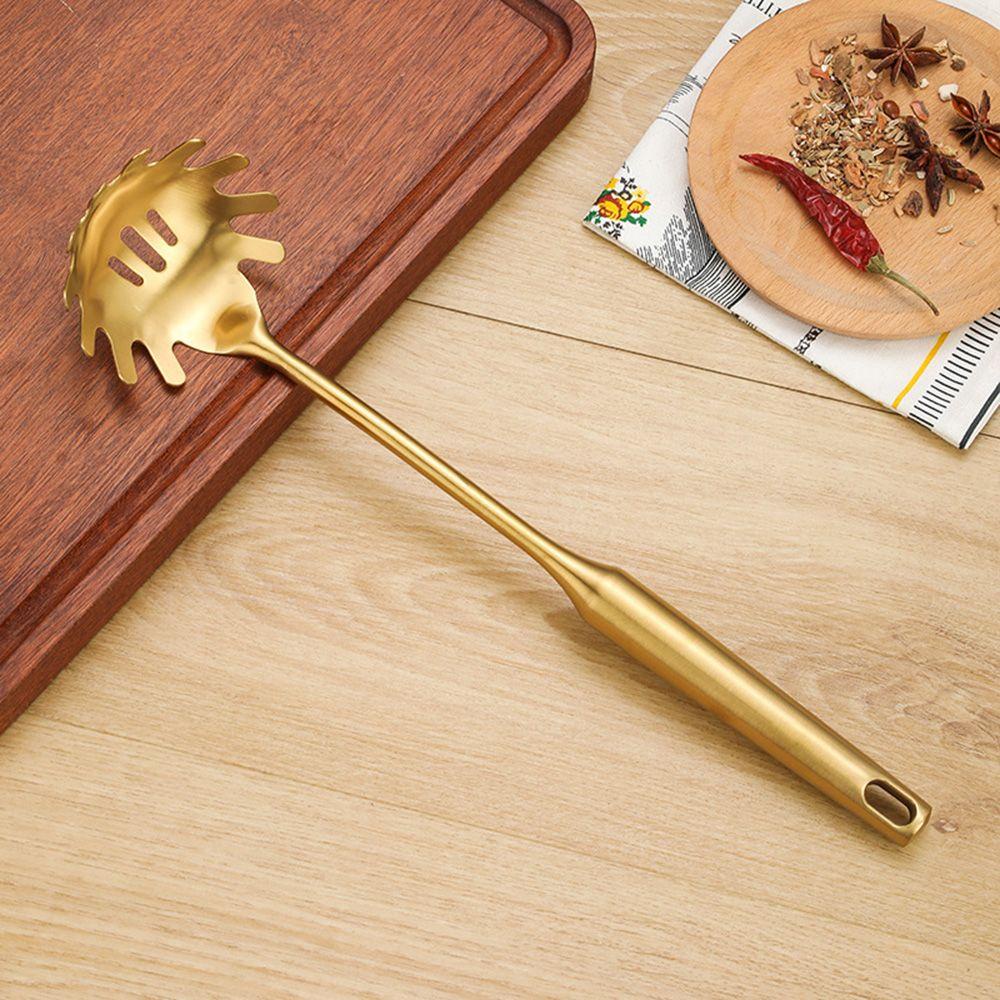 Nickolas1 Soup Ladle Gold Stainless Steel Cookware Saringan Sendok Alat Masak Sendok Nasi Peralatan Dapur Spatula