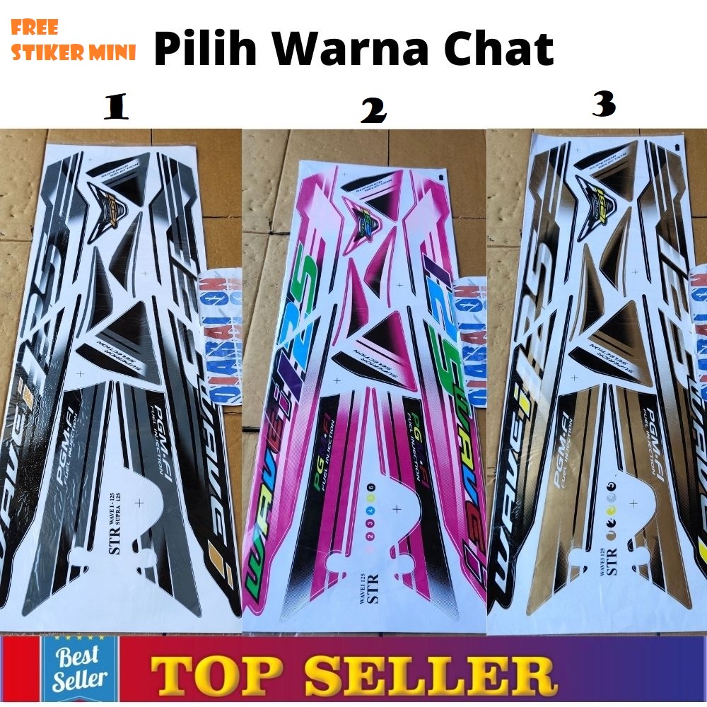 Striping Stiker Variasi Motor Supra X 125 - Karbu Lama - Wave i 125 Murah