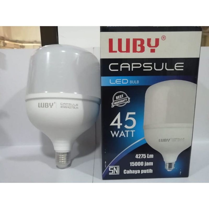 Bohlam Capsule Luby 45 Wat LED Lampu Cahaya Putih