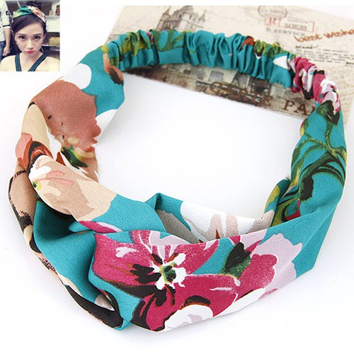 LRC Bando Fashion Flower Pattern Decorated Wide Design