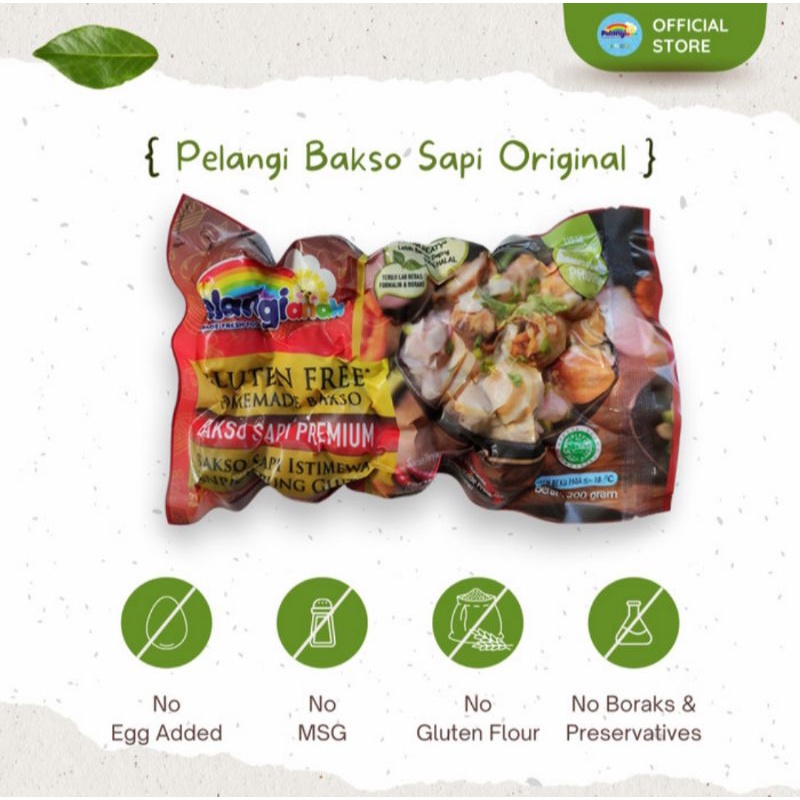 Jual Pelangi Bakso Sapi Gluten Free Halal Natural Non Msg And Non