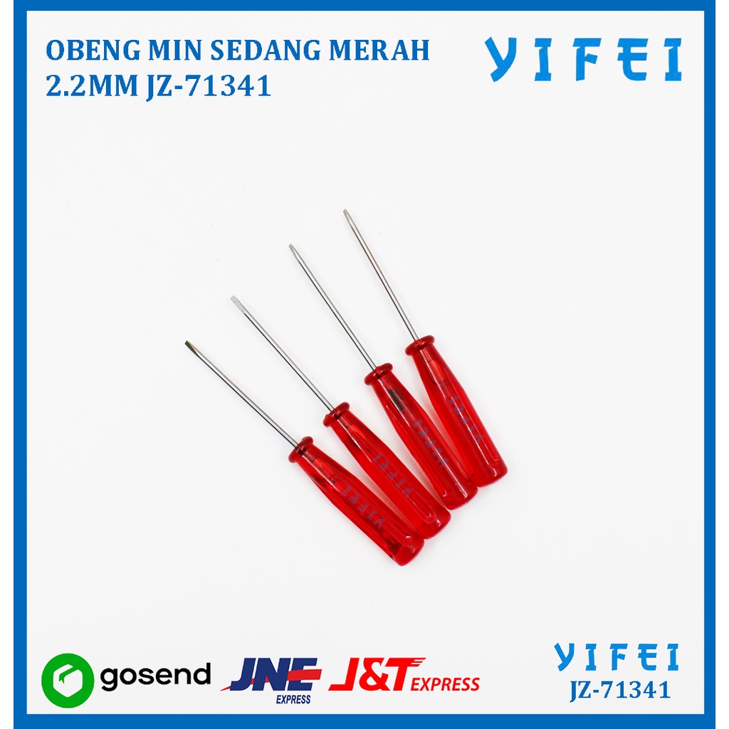 OBENG MIN SEDANG MERAH 2.2MM YIFEI-71341