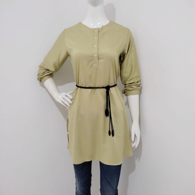 TUNIK WANITA ALLYZZIA POLOS BRANDED ORIGINAL MURAH TNKPLSALLYZ107