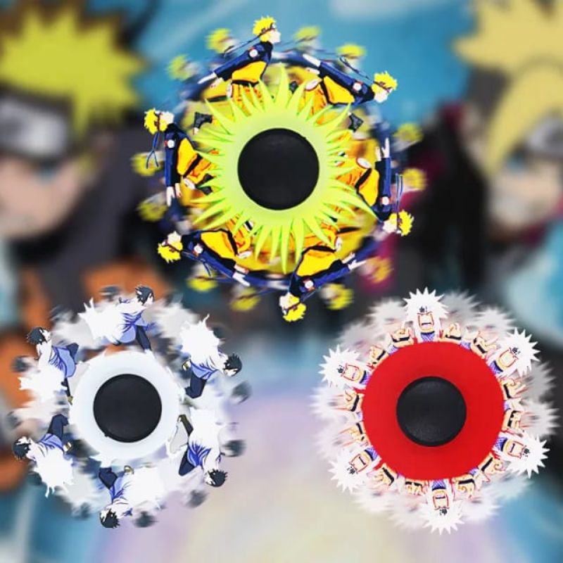 Mainan Fidget Spinner Kartun Anime / Karakter Naruto / Among Us / Pokemon