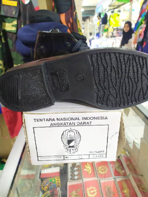 SEPATU PDH TNI standar jatah kulit asli