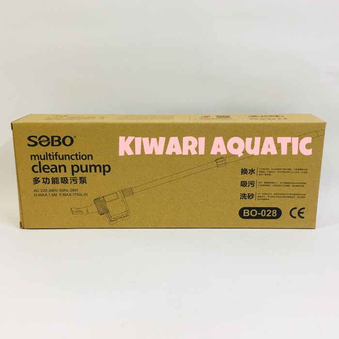 sobo bo 028 multifunction clean pump / alat pembersih aquarium bo028