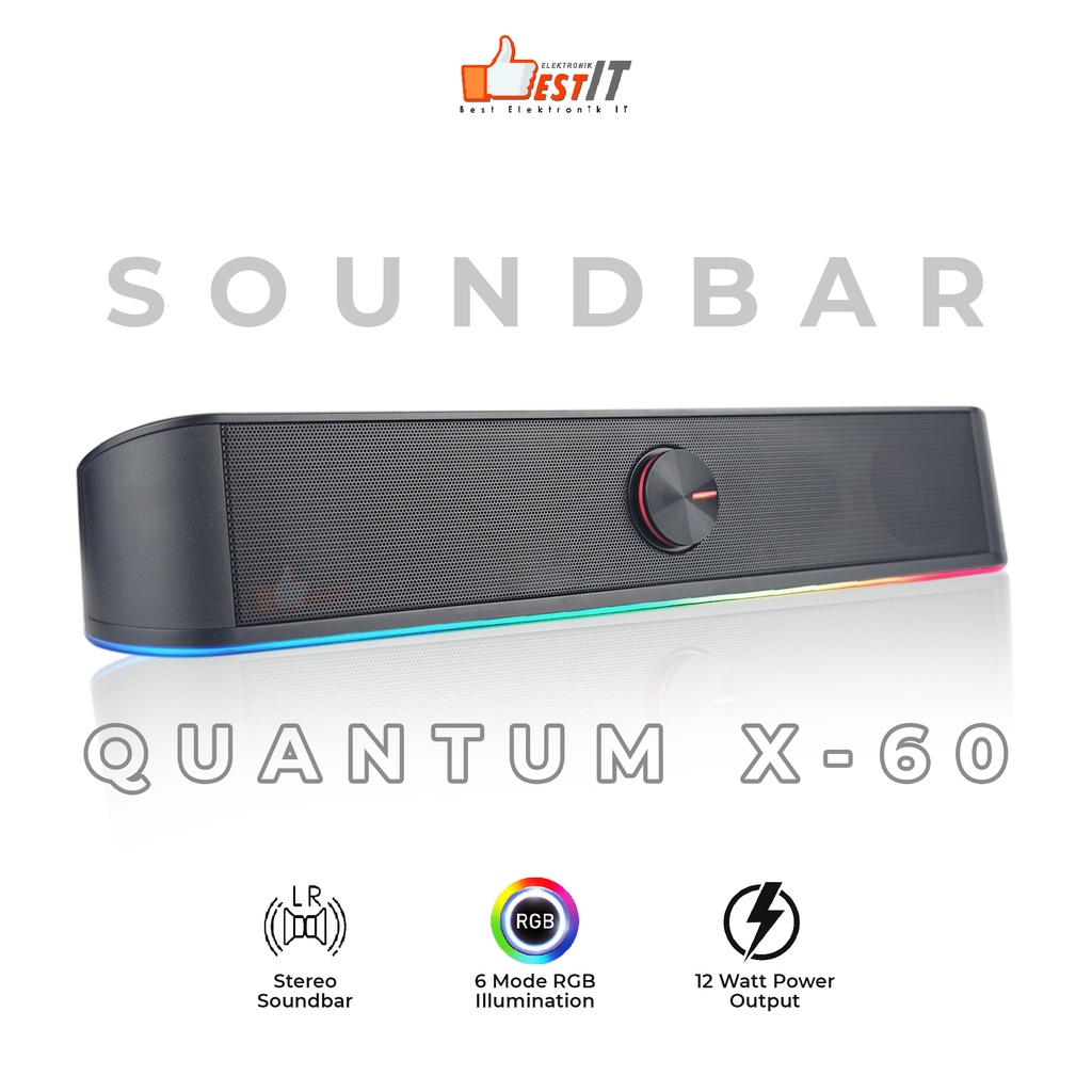 Speaker RGB Gaming Stereo Soundbar Gaming NYK X60 QUANTUM