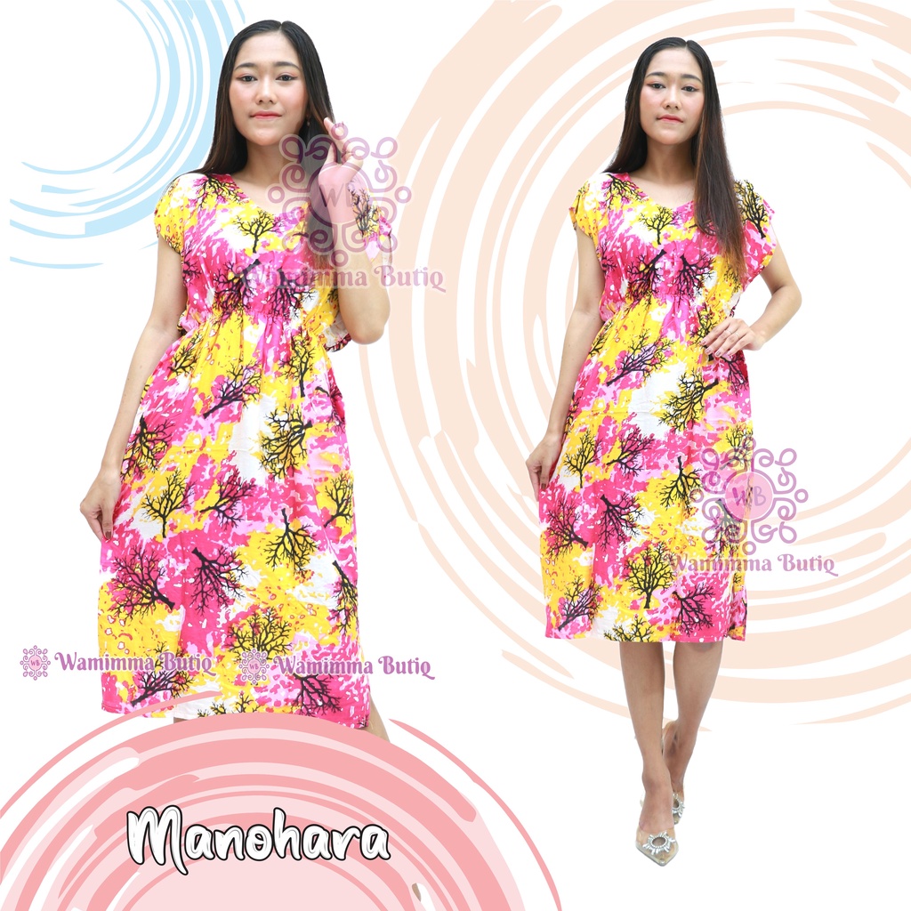Daster Manohara Bali Daster Karet Pinggang Daster Kekinian Daster Viral Daster Manohara Panjang-Sahara-Kuning