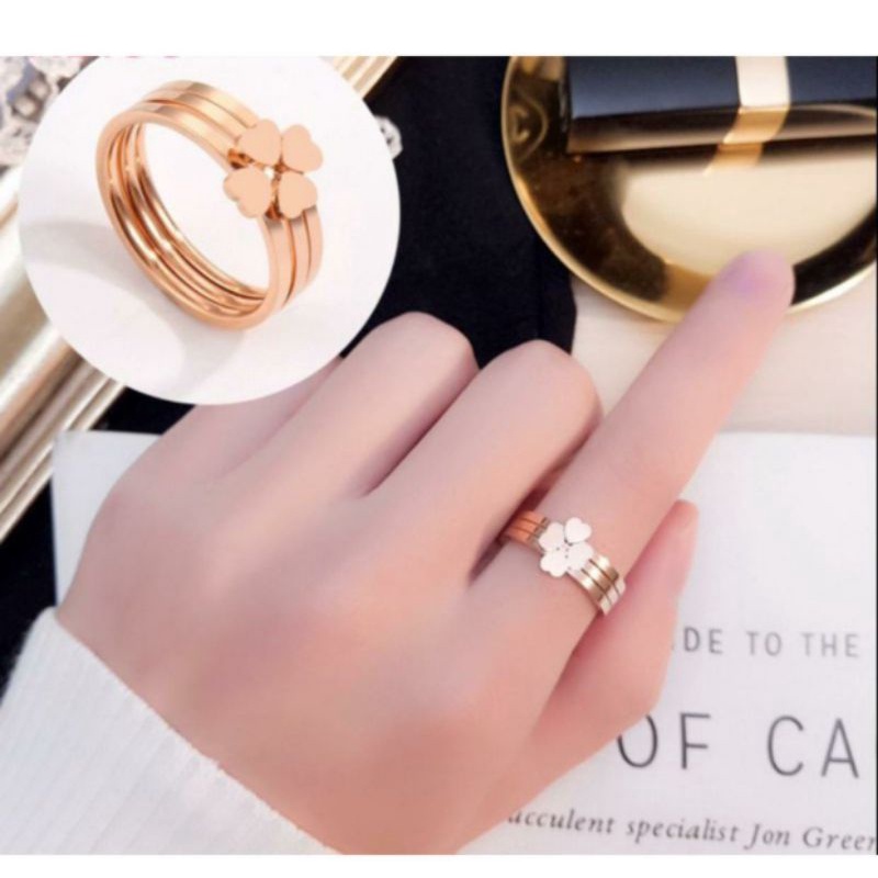 Cincin Titanium Gold Dan Rosegold N05072114