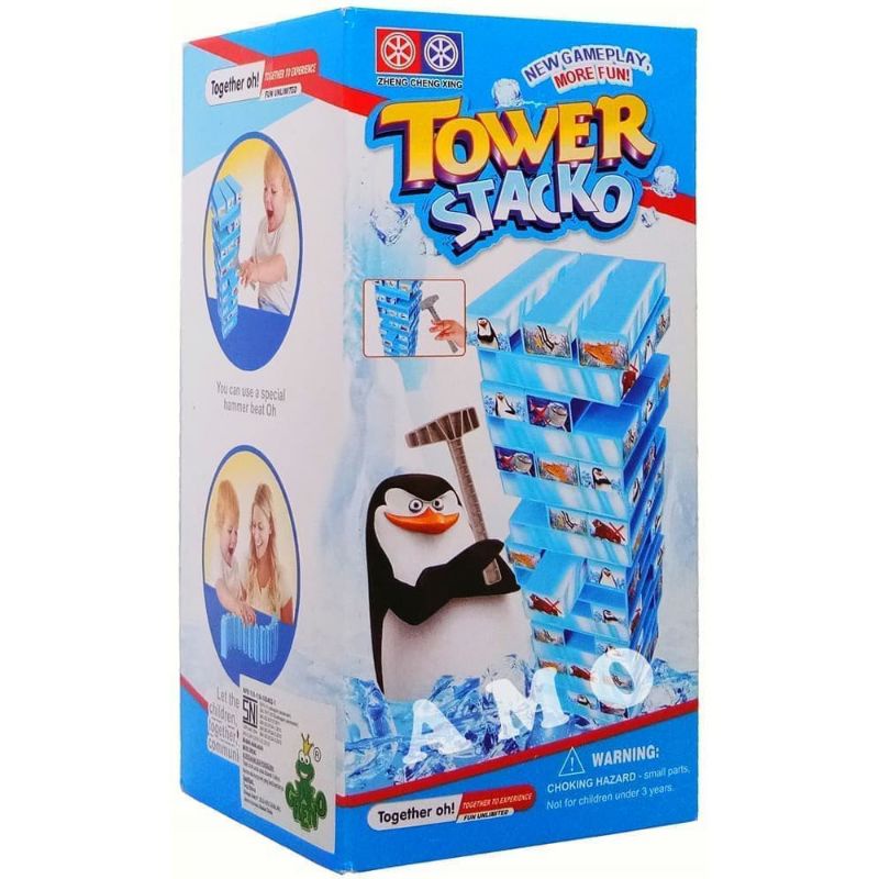 TOWER STACKO GAME - MAINAN BALOK SUSUN ANAK