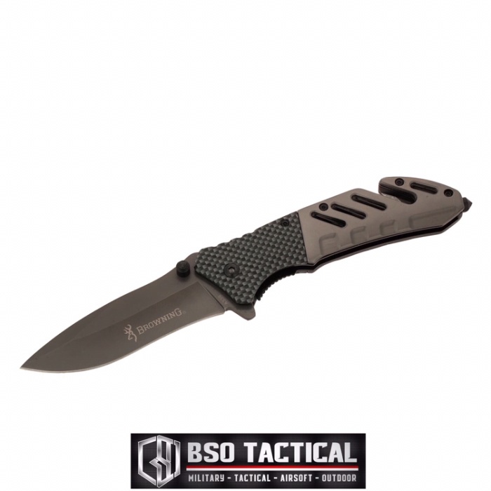 OLAHRAGA HIKING & CAMPING BROWNING A339 PISAU LIPAT TACTICAL TITANIUM FOLDING HUNTING KNIFE EDC