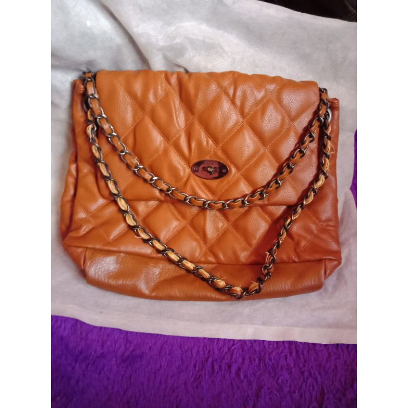 SHOULDER BAG KULIT ASLI ALA CHANNEL GEDE, TEBAL &PATEN