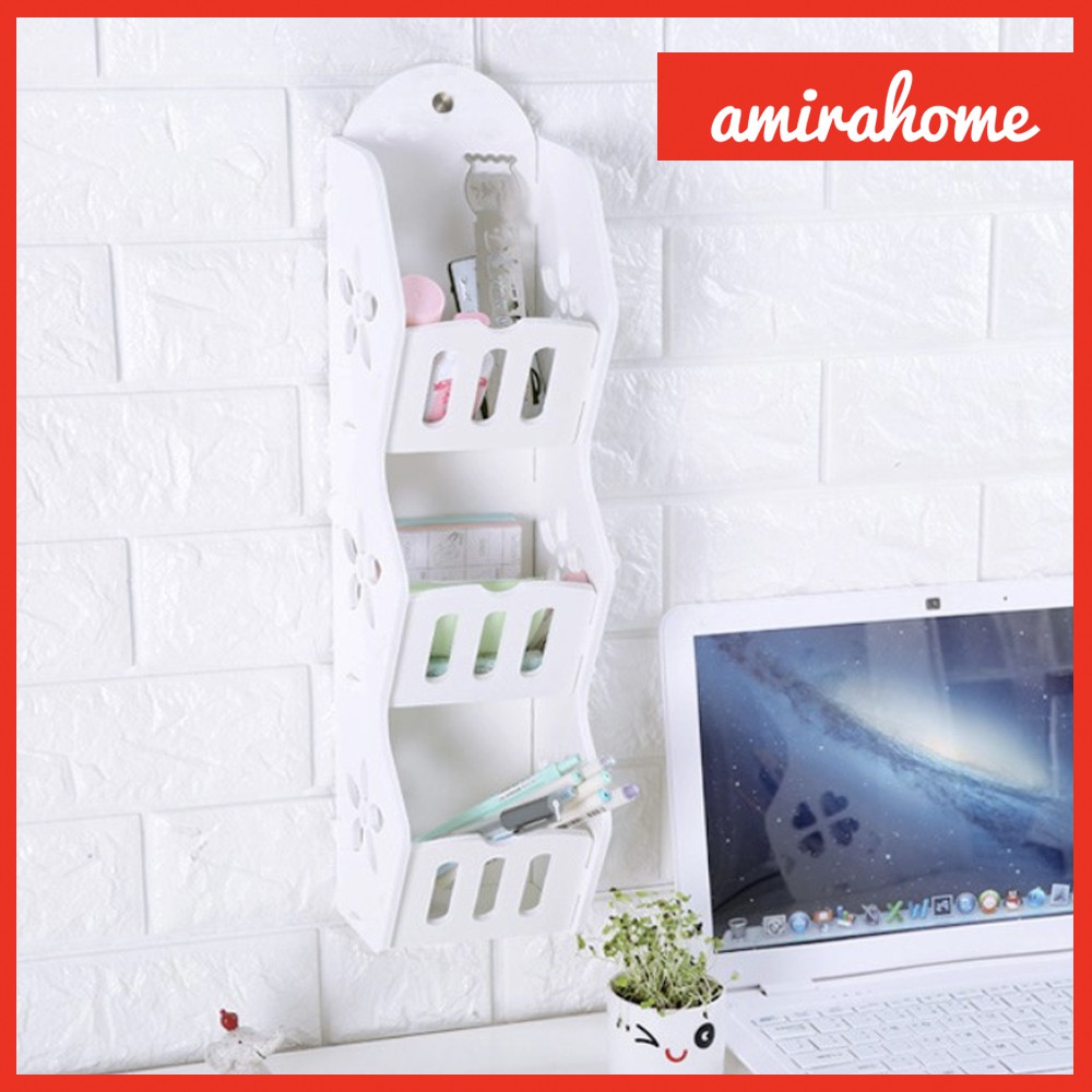 Storage Decorative Rack Shabby chic rak gantung kosmetik hp remote dll