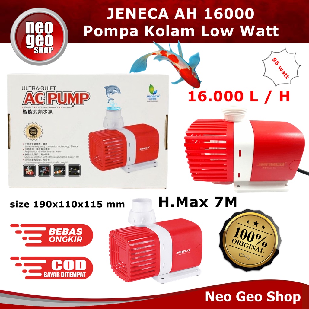 JENECA AH16000 AH 16000 Mesin Pompa Air Celup Aquarium Submersible Pump