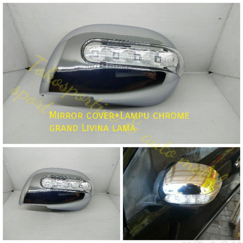 Cover sepion chrome mirror cover tutup sepion Nissan grand Livina 2007-2012+Lampu