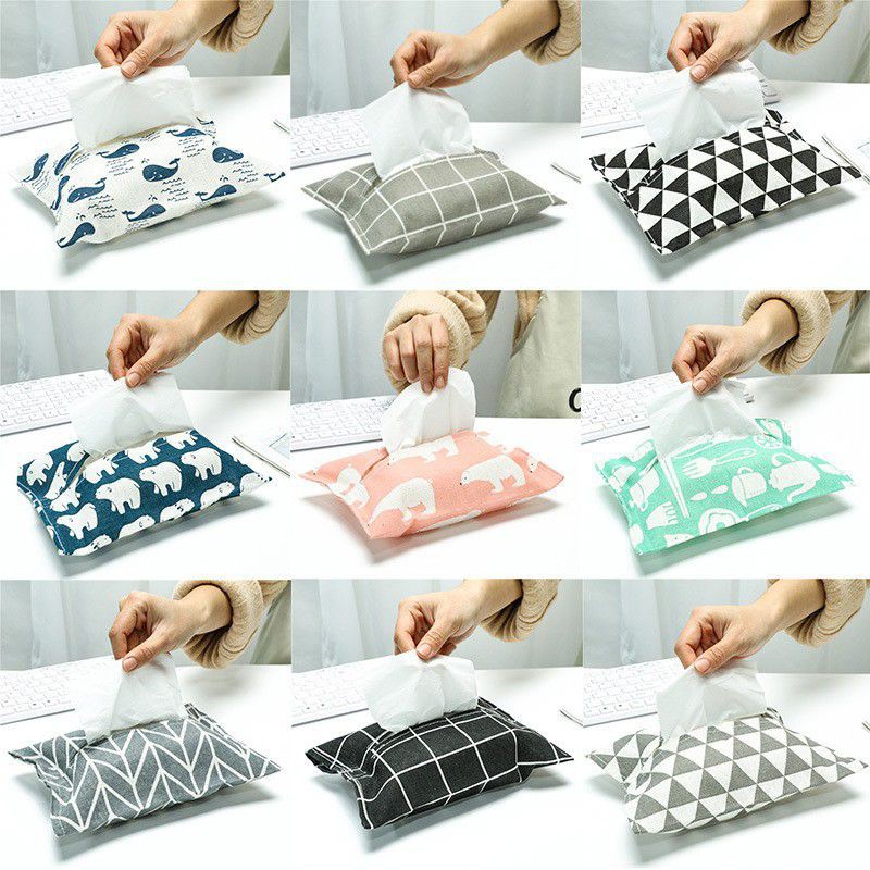 ☀ INDOLAND ☀ R469 Kotak Tempat Tissue Bahan Kain / Kotak Tisu