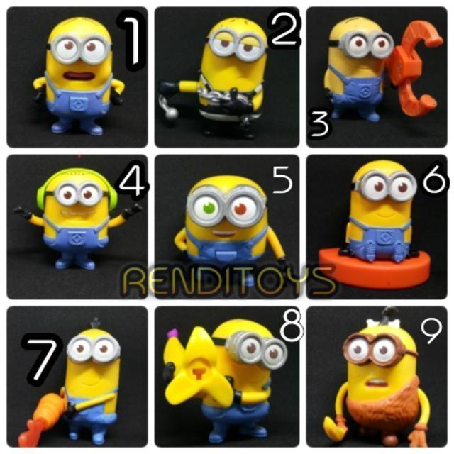 Minion Action Figure MCD Action Figure Minion Happy Meal Despicable Me 3 McDonald Termura