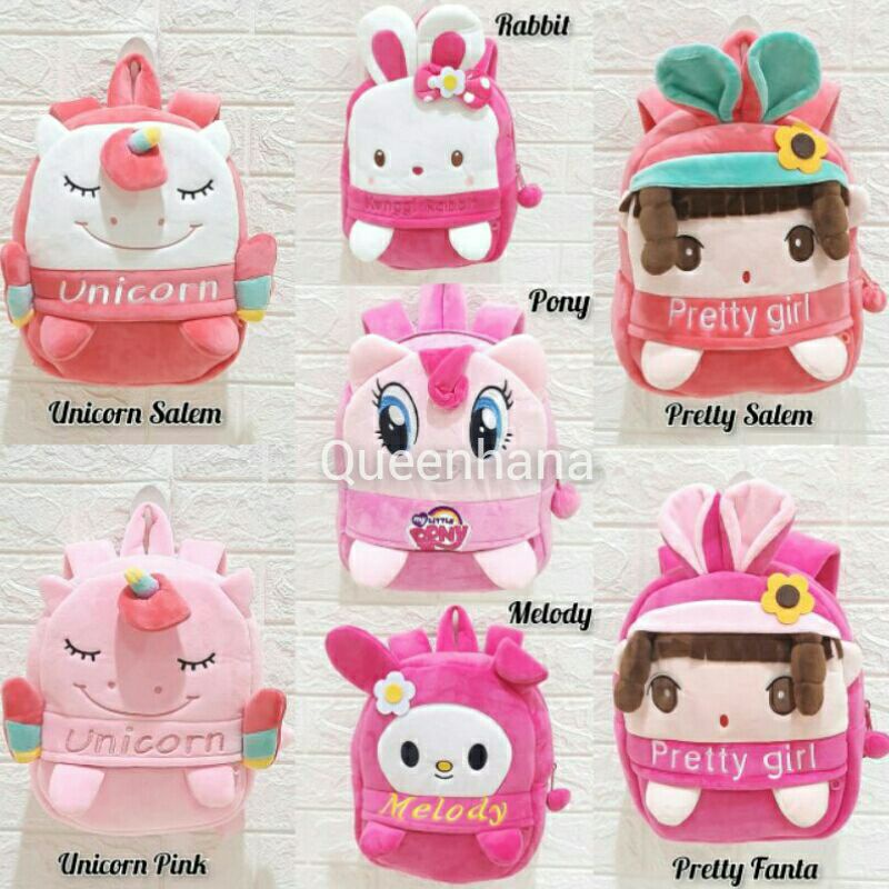 Tas Ransel Boneka Bagpack Boneka Anak Kaki Gantung Karakter Murah