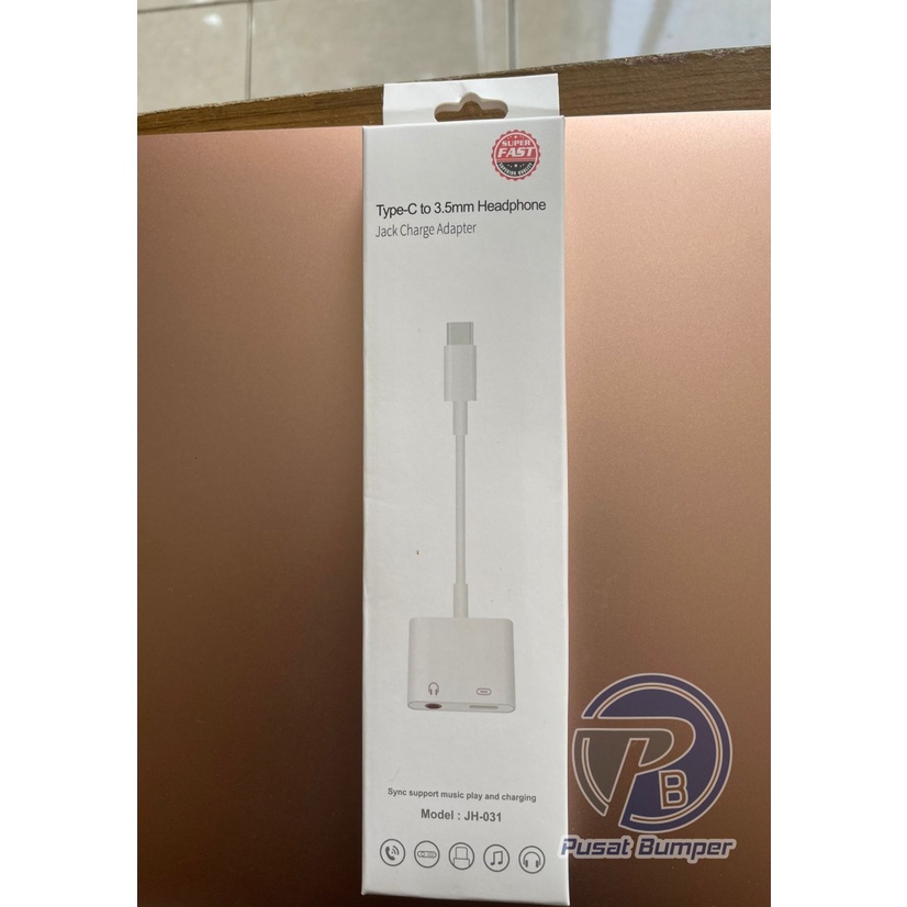 JH031 Spilter type c 2in1 kabel audio type c 2in1 jek audio type c 2in1 splitter type c 2in1 Samsung