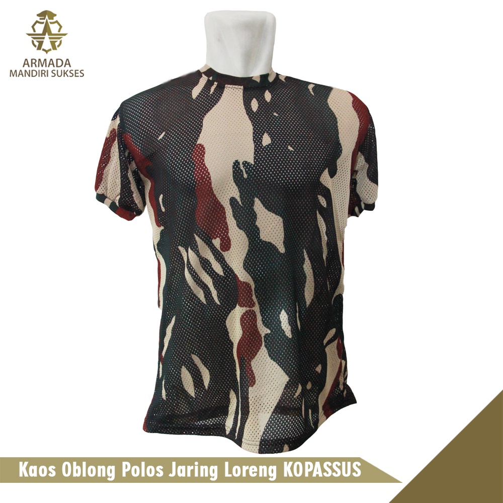 Kaos Loreng Kopassus Jaring - Kaos Kopassus