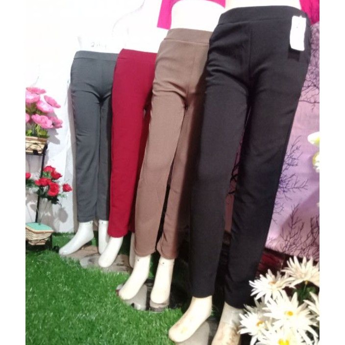 Celana panjang wanita Luna crepe polos bb45-55 kg