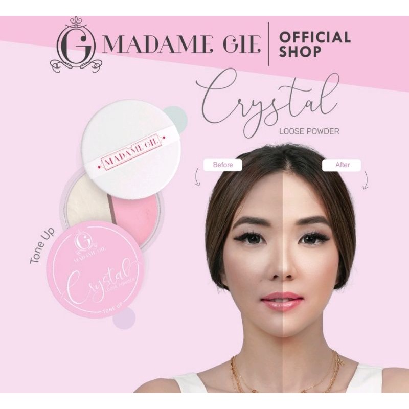 Madame Gie Crystal Loose Powder - MakeUp Bedak Tabur