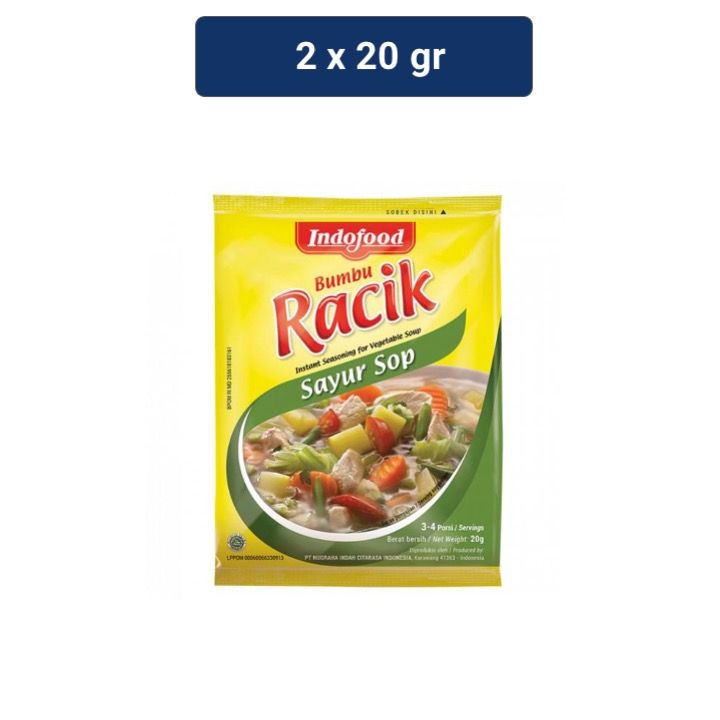 

Indofood Bumbu Racik Sayur Sop 20gr x2