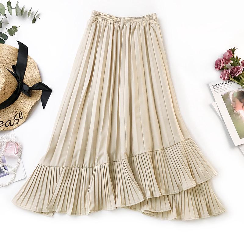 JUSTINER Rok Tutu Wanita Asimetris Korea Bahan Mesh JUSTINER Rok Tutu Wanita Asimetris Korea Bahan Mesh