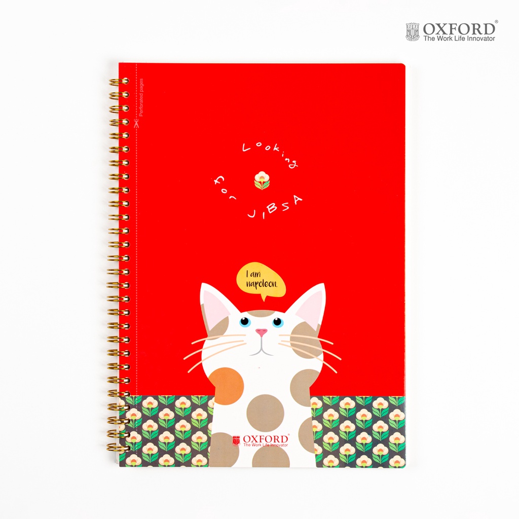 

Oxford Notebook Spiral A5 Hardcover Cat Character Bundle - Notebook Spiral/Diary/Agenda/Journal
