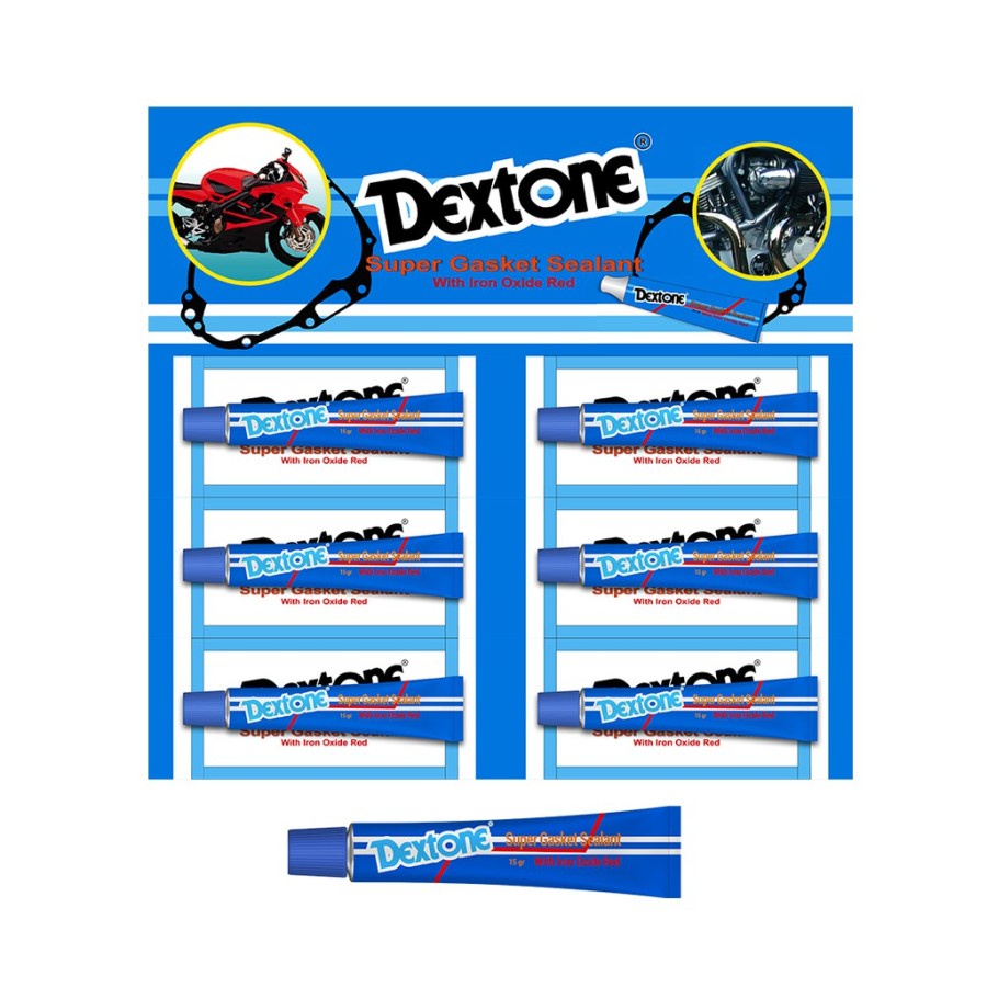 Lem Dextone Gasket Sealant 15gr Logam Besi Mesin Otomotif Tahan Panas 250C