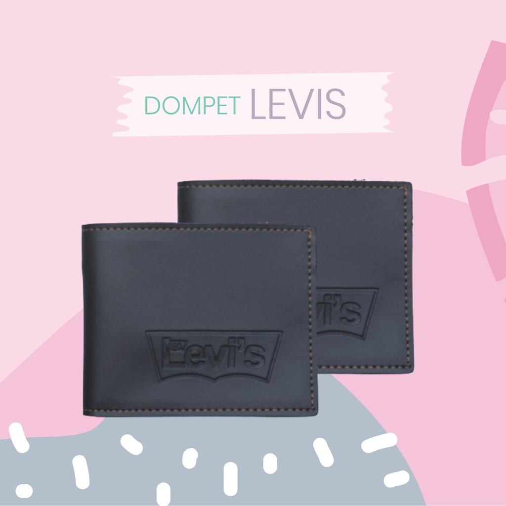 Dompet Lipat Pria merk Levis warna Hitam