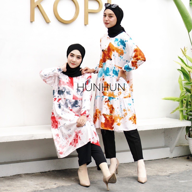 NEW YEAR SALE!! TUNIK MOCHI TIEDYE PUSATGROSIR_SOLO/TIE DYE ABSTRAK MURAH WANITA BAJU HITS SELEBGRAM