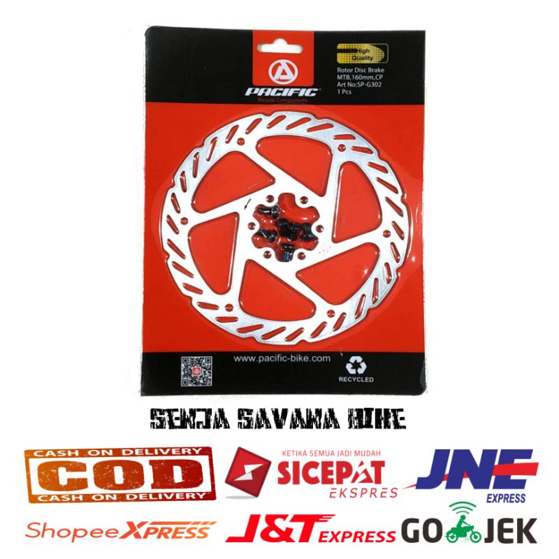 rotor six bolt pacific cakram sepeda rem mekanik hidrolik