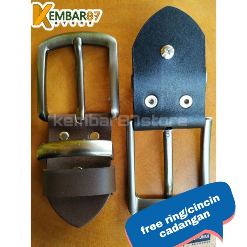 Kepala Gesper  / Ikat Pinggang pria / Sabuk kopri / men belt / Gesper kulit 4cm murah kuningan