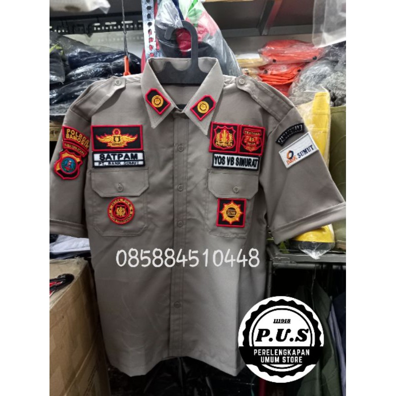 SERAGAM PDH PDL SATPAM TERBARU BORDIR TIMBUL 1 SET CELANA