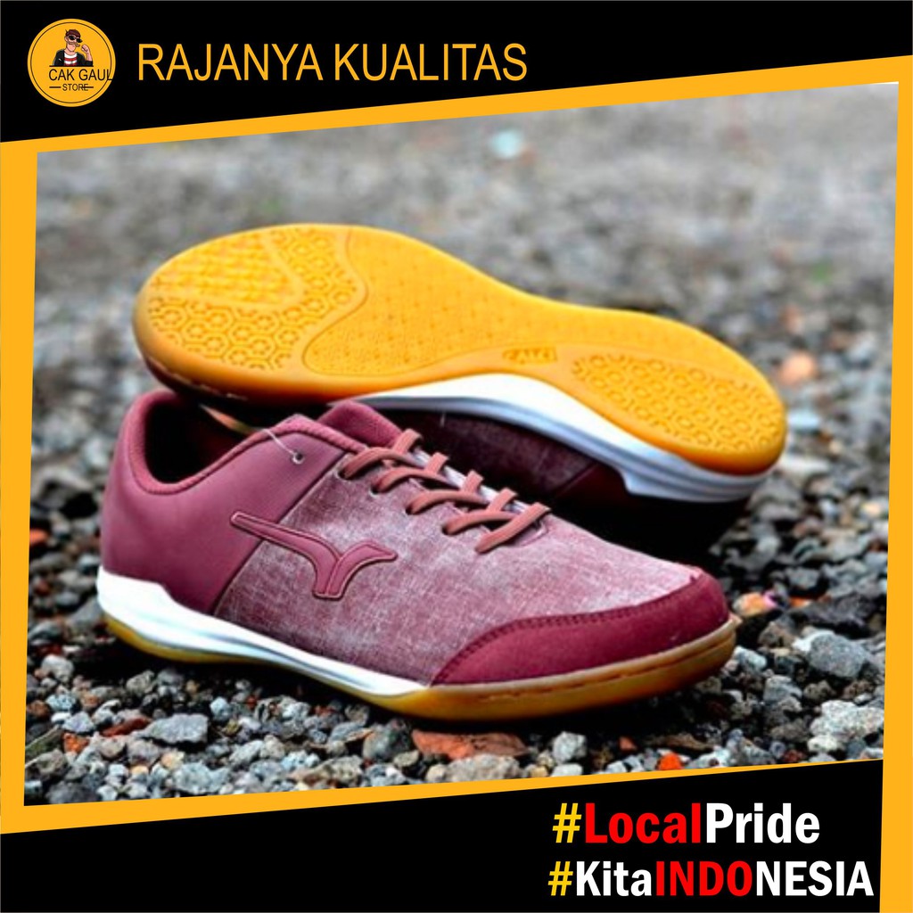 Sepatu Futsal CALCI DOMINION ID IN Maroon