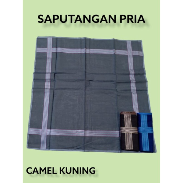 SAPUTANGAN PRIA CAMEL KUNING ISI 3 PCS