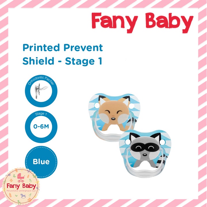 Dr.Brown's Prevent PRINTED SHIELD Pacifier-Stage 1 / Stage 2 - Boy/Girl Animal - 2Pack