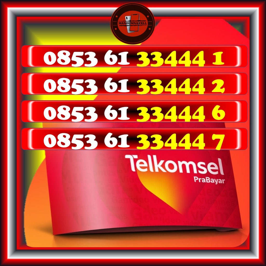 KARTU PERDANA AS NOMOR CANTIK xx334455xx / KARTU CANTIK TELKOMSEL / KARTU CANTIK AS / KARTU CANTIK S