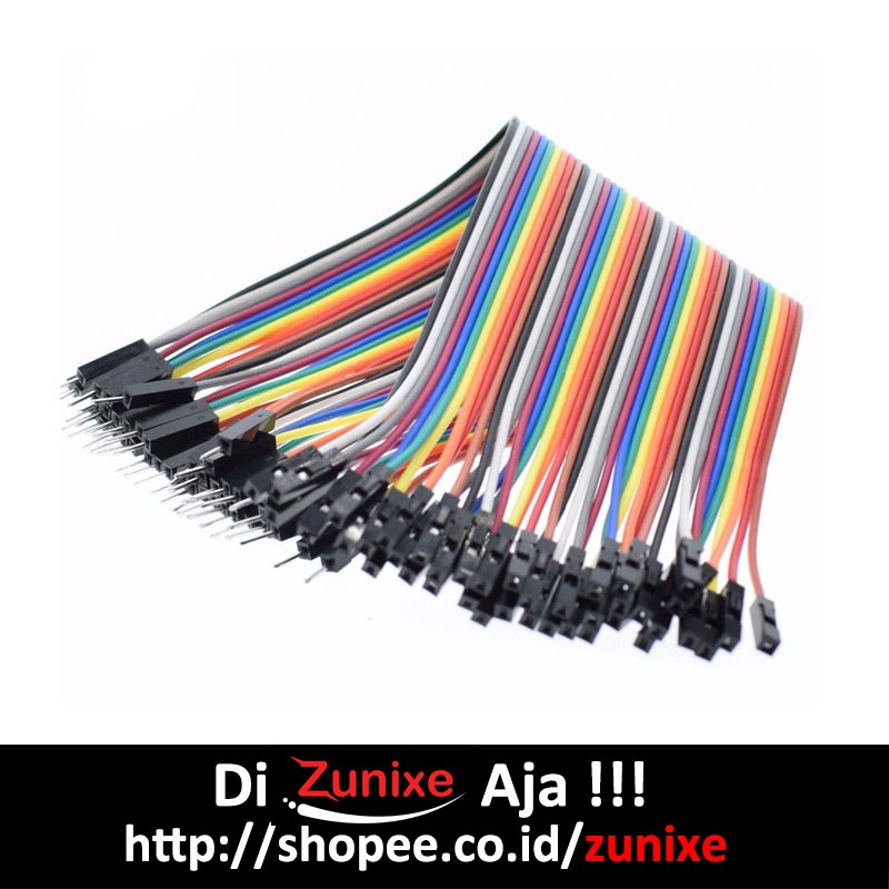 KABEL JUMPER DUPONT 20CM 10 BUAH MALE - FEMALE ARDUINO UNO MEGA RASPBERRY