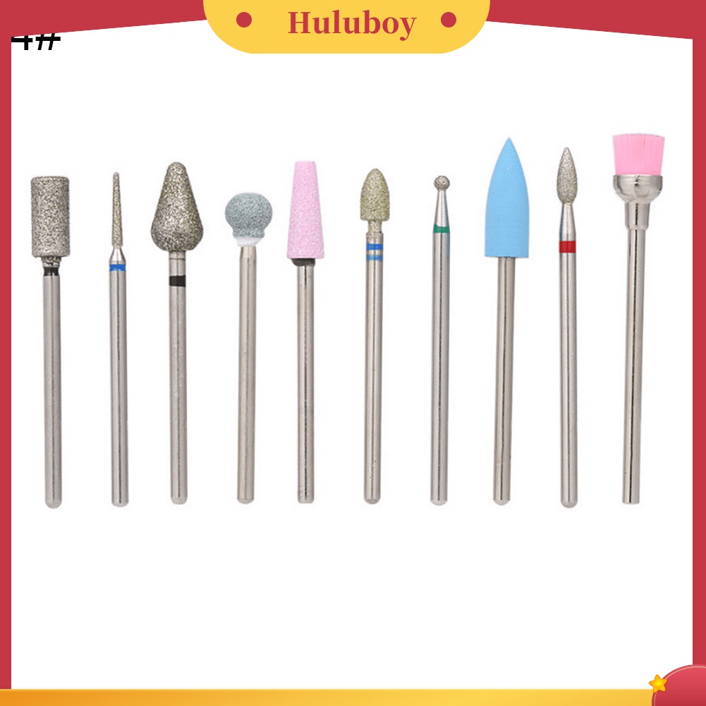 Huluboy Huluboy♡ 10pcs Mata Bor Pengikir Kuku Untuk Manicure / Pedicure