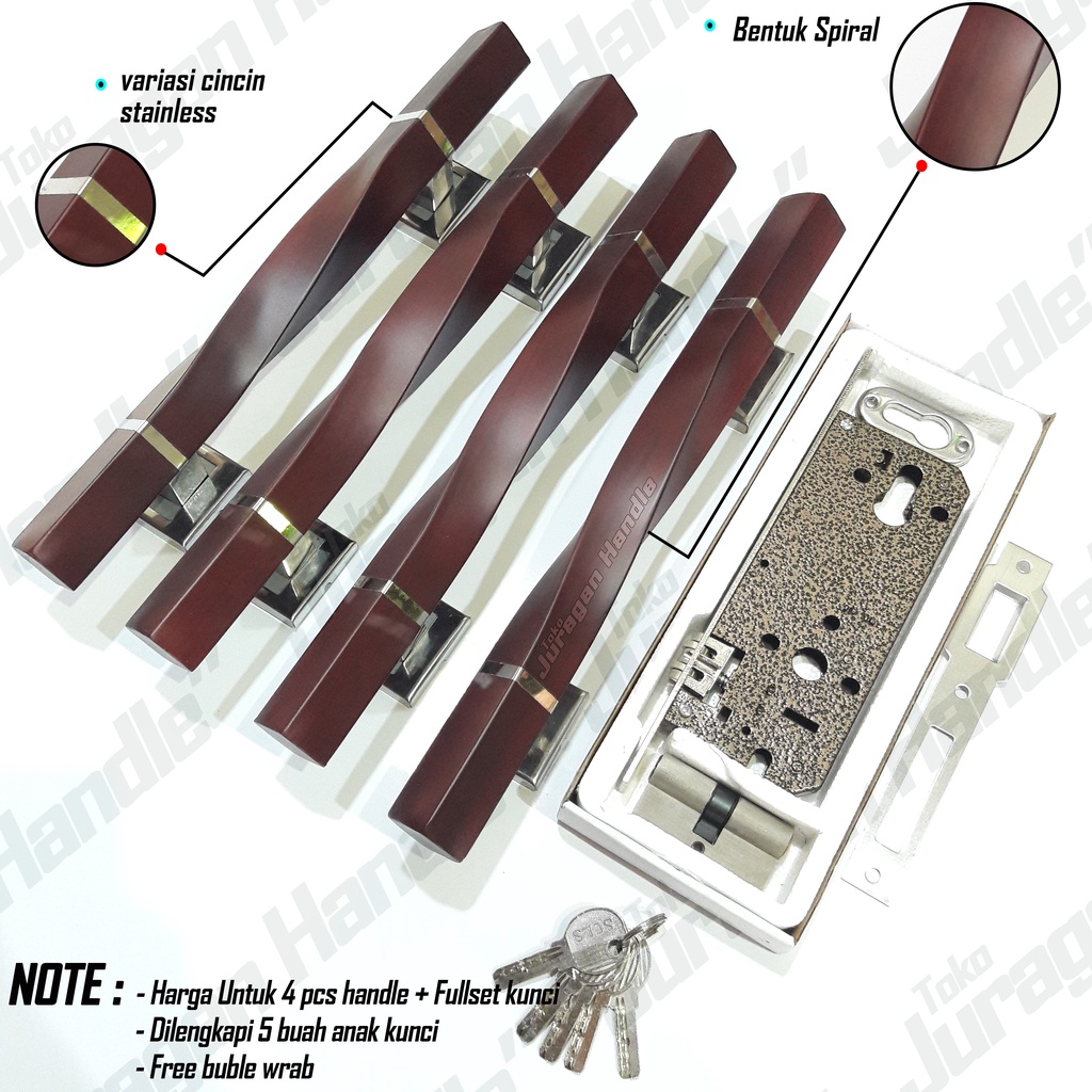 gagang pintu minimalis set kunci 35 cm handle pintu rumah 1 set kunci pintu pegangan pintu tarikan pintu pengaman pintu rumah