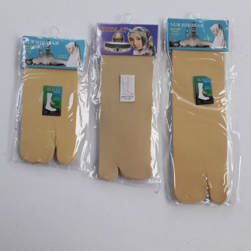 Kaos Kaki Stoking Jempol Tipis Polos Pendek Sedang Panjang Warna Kulit Coklat Krem Untuk Wanita