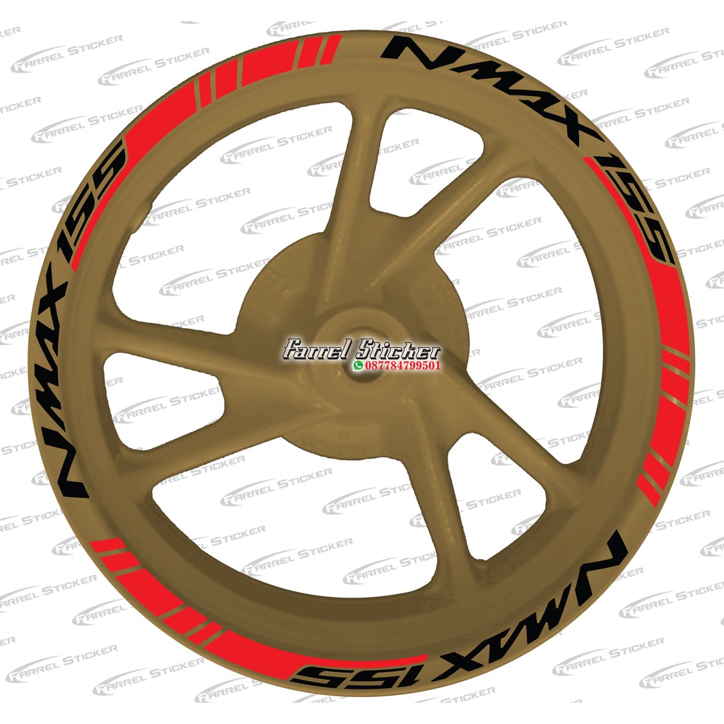 Stiker Velg Sticker Velk Nmax Gold