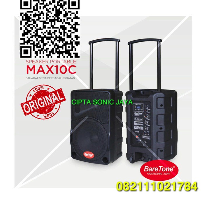 PAKET Portable Wireless Meeting Baretone MAX 10C BONUS MIC KABEL DAN STAND