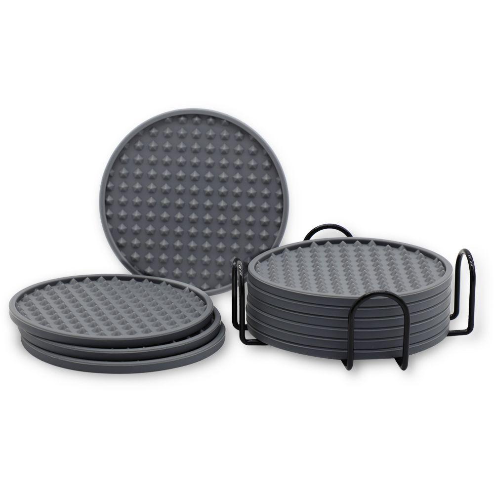 【 ELEGANT 】 Table Mat Set Warna Solid Tahan Panas Rumah Tangga Coffeee Cup Mat Tahan Lama Food Grade Tabletop Decor