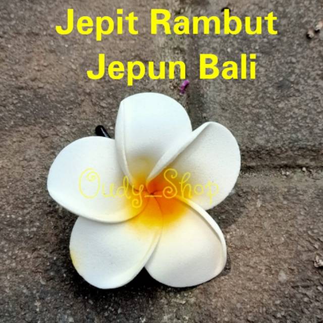 Jepit Rambut Jepun Kamboja Bali Putih Oleh Oleh Etnik Bali