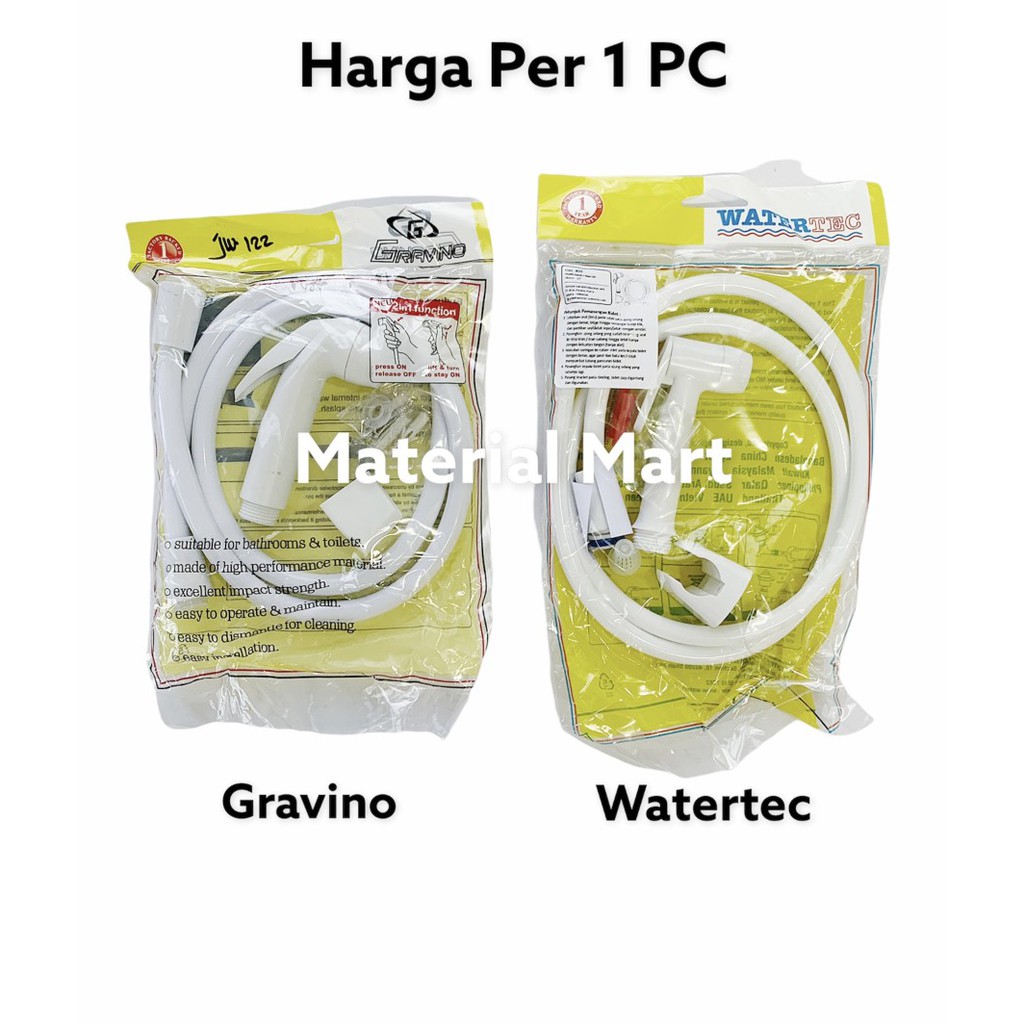 Shower Cebok PVC | Shower Closet Toilet | Shower Bidet | Semprotan Jet WC | Material Mart