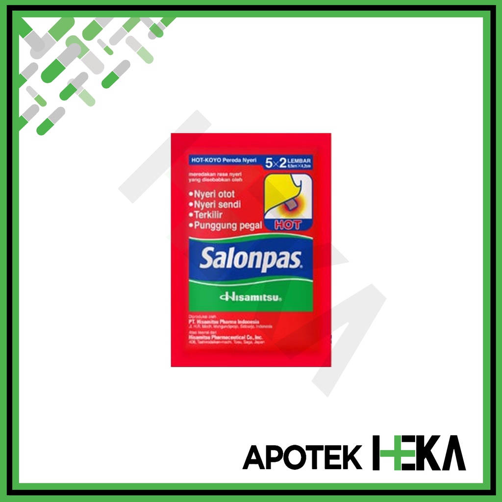 Salonpas Hot Merah Hisamitsu 5x2 Koyo Pereda Nyeri Sachet Kemasan 5x2 (SEMARANG)